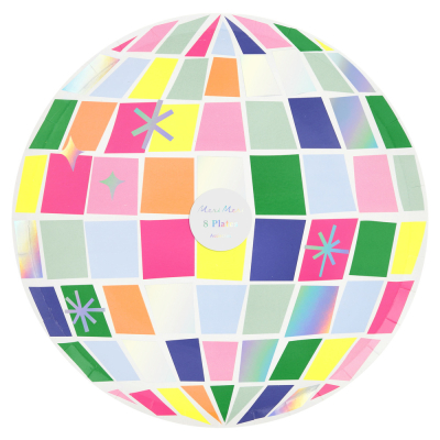 Disco Ball Large Plates|Meri Meri