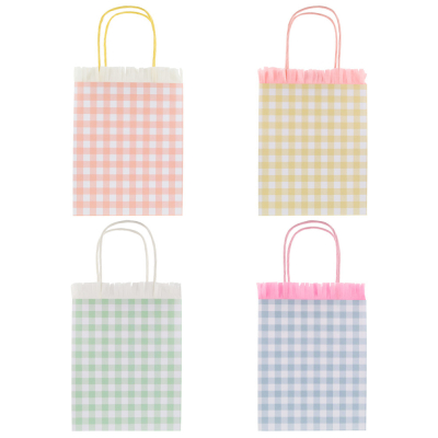 Gingham Fringe Party Bags|Meri Meri