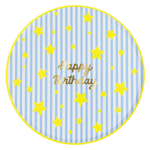 Bright Star Happy Birthday Dinner Plates|Meri Meri