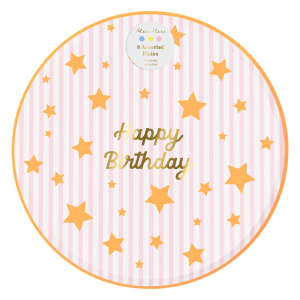 Bright Star Happy Birthday Dinner Plates|Meri Meri