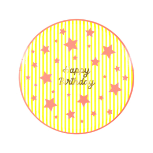 Bright Star Happy Birthday Side Plates|Meri Meri