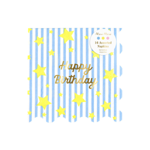 Bright Star Happy Birthday Large Napkins|Meri Meri