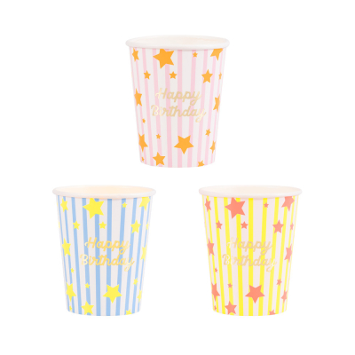 Bright Star Happy Birthday Cups|Meri Meri