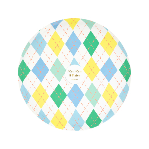 Argyle Side Plates|Meri Meri