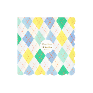 Argyle Large Napkins|Meri Meri