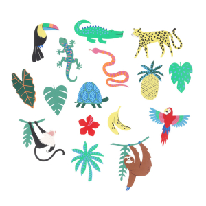 Jungle Jamboree Shaped Stickers|Meri Meri