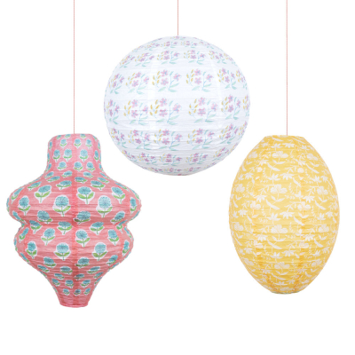 Flora Pink And Yellow Lanterns|Meri Meri