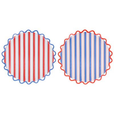 Nautical Striped Dinner Plates|Meri Meri