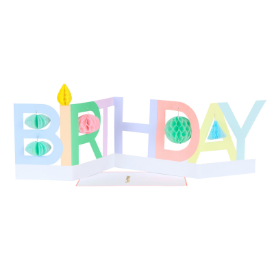 Honeycomb Birthday Concertina Card|Meri Meri