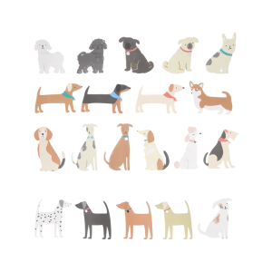 Dog Shaped Stickers|Meri Meri