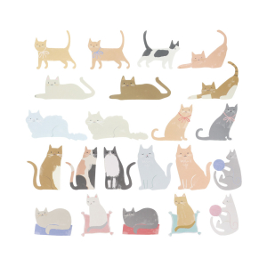 Cat Shaped Stickers|Meri Meri