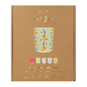 Meri Meri x Molly Mahon Patterned Reusable Cups|Meri Meri