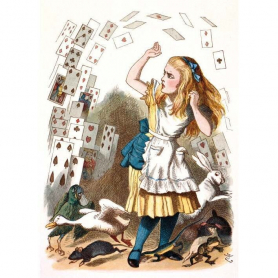 Alice And The Shower Of Cards