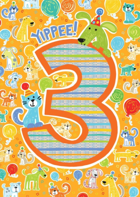 3 Year Old Card|Peaceable Kingdom