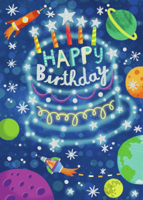 Outer Space Cake Card|Peaceable Kingdom