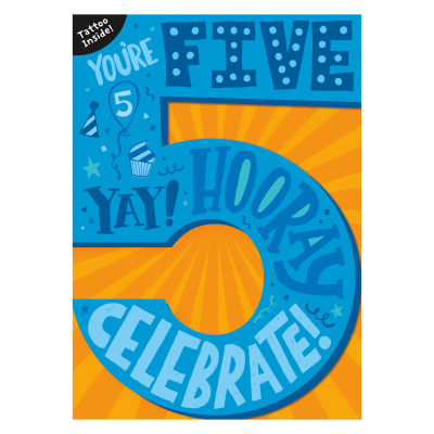 Happy Birthday! I'm 5 Tattoo Card|Peaceable Kingdom