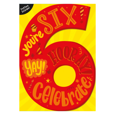 Happy Birthday! I'm 6 Tattoo Card|Peaceable Kingdom