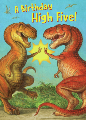 Dinosaurs High Five Card|Peaceable Kingdom