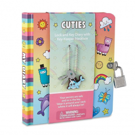 Cuties Diary With Key-Keeper Necklace|Peaceable Kingdom
