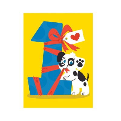 Puppy 1 Year Old Card|Peaceable Kingdom