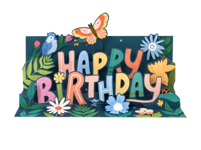 Happy Birthday Words|Up With Paper