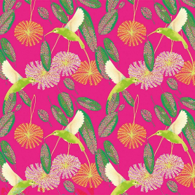 SHEET WRAP Hummingbirds