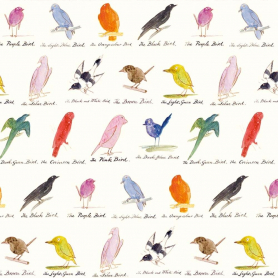 SHEET WRAP Edward Lear Birds