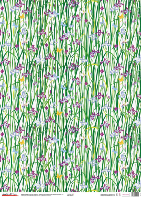 SHEET WRAP Irises And Butterflies