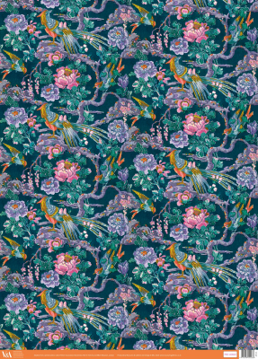 SHEET WRAP Green Chinoiserie