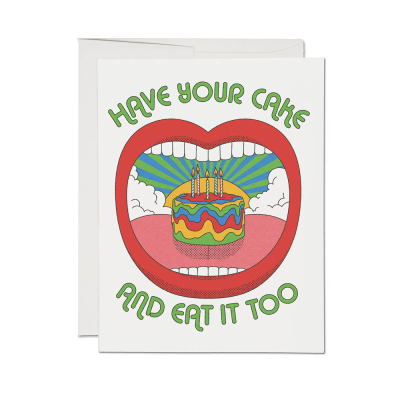 Eat Cake Birthday card|Red Cap Cards