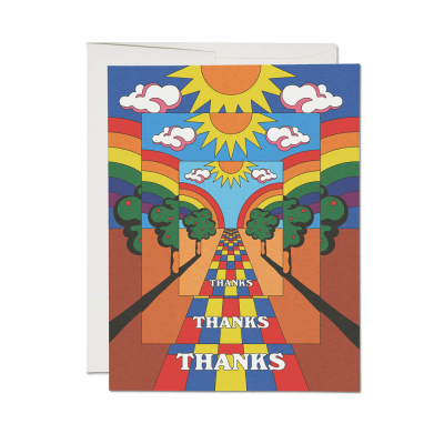 Mirrored Thanks Thank You boxed set|Red Cap Cards