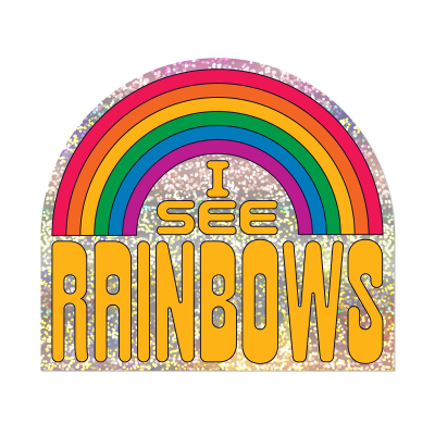 I See Rainbows sticker|Red Cap Cards