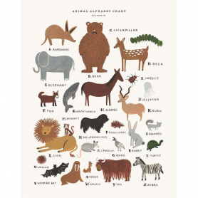 Animal Alphabet Chart Print (16x20)|Rifle Paper