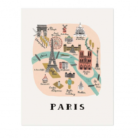 Paris Map Print (11x14)|Rifle Paper