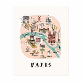 Paris Map Print (16x20)|Rifle Paper