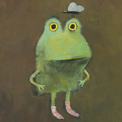 Frog In Striped Socks
