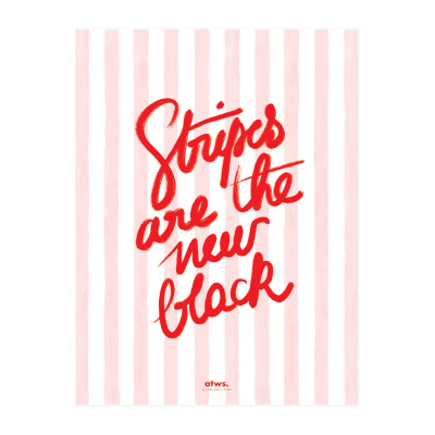 Stripe New Black Print Small|All The Ways To Say