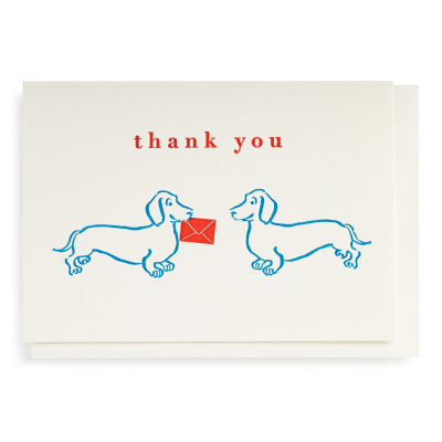 MINI CARD Dachshund Thank You