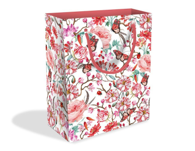 BAG MED Red Floral