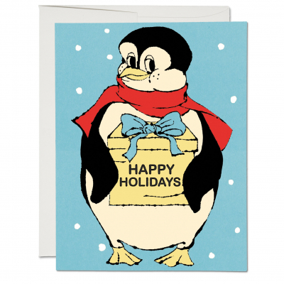 BOX Holiday Penguin|Red Cap Cards