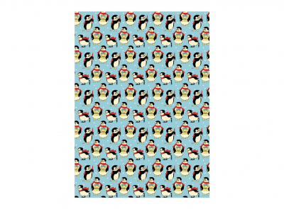 ROLL WRAP Holiday Penguin holiday