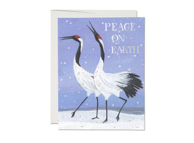 Snow Crane FOIL Holiday boxed set|Red Cap Cards