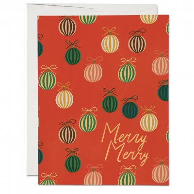Merry Ornaments Holiday|Red Cap Cards