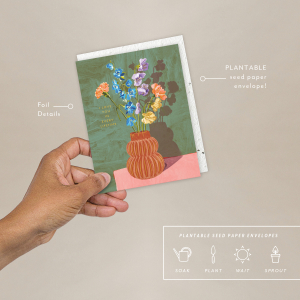 Sweet Days Vase Love + Friendship Card|Seedlings