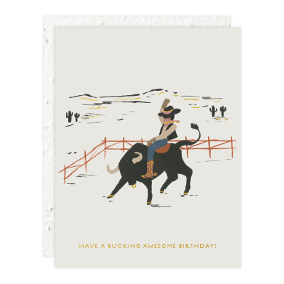 Bucking Awesome Birthday Card|Seedlings
