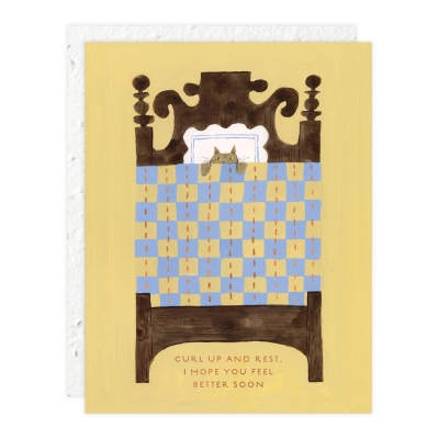 Cat Nap Get Well Card|Seedlings