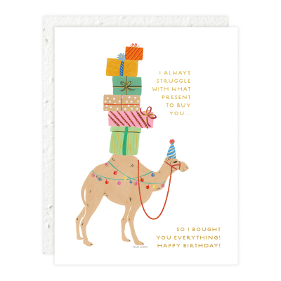 Confetti Camel Birthday Card|Seedlings