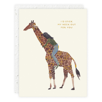 Id Stick My Neck Out Encouragement Card|Seedlings