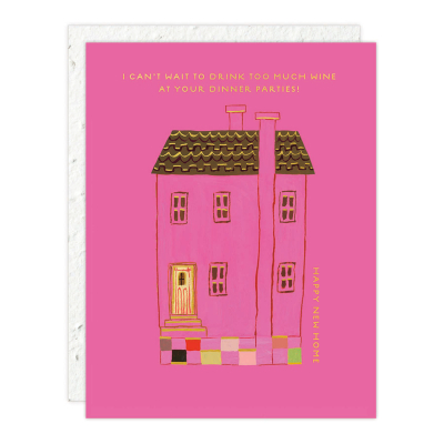 Pink House New Home Card