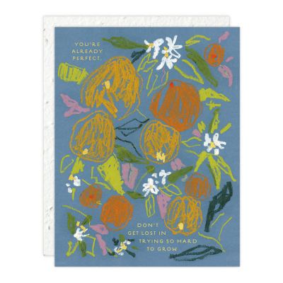 Orange Blooms Encouragement Card|Seedlings
